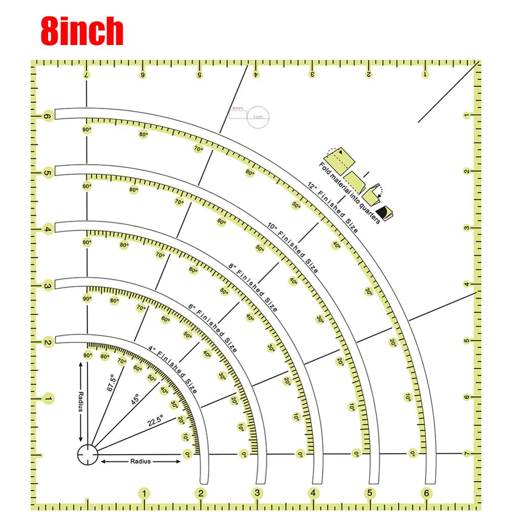 8 inch Patchwork Ruler Sewing Ruler DIY Tailor Foot Aligned Cutting Sewing Craft Tool Office & School Supplies