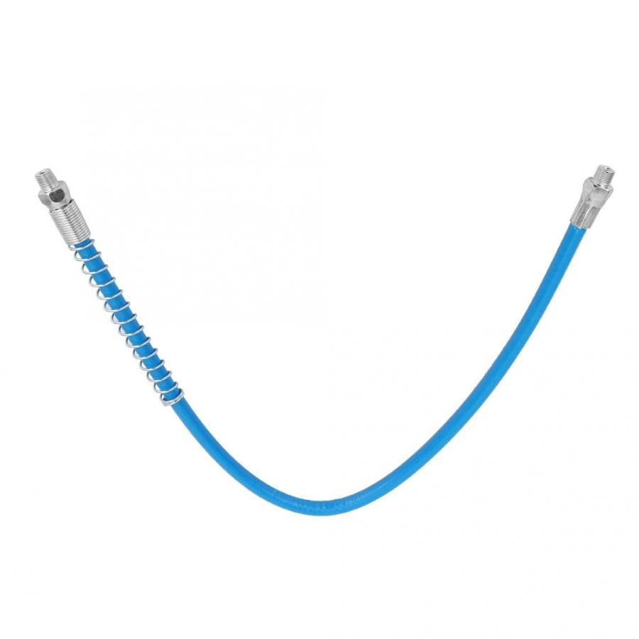 60cm Flexible Grease Gun Whip Hose Coupler Explosion-proof Heavy Duty High Pressure Long Extension Hose W/ Spring Tube