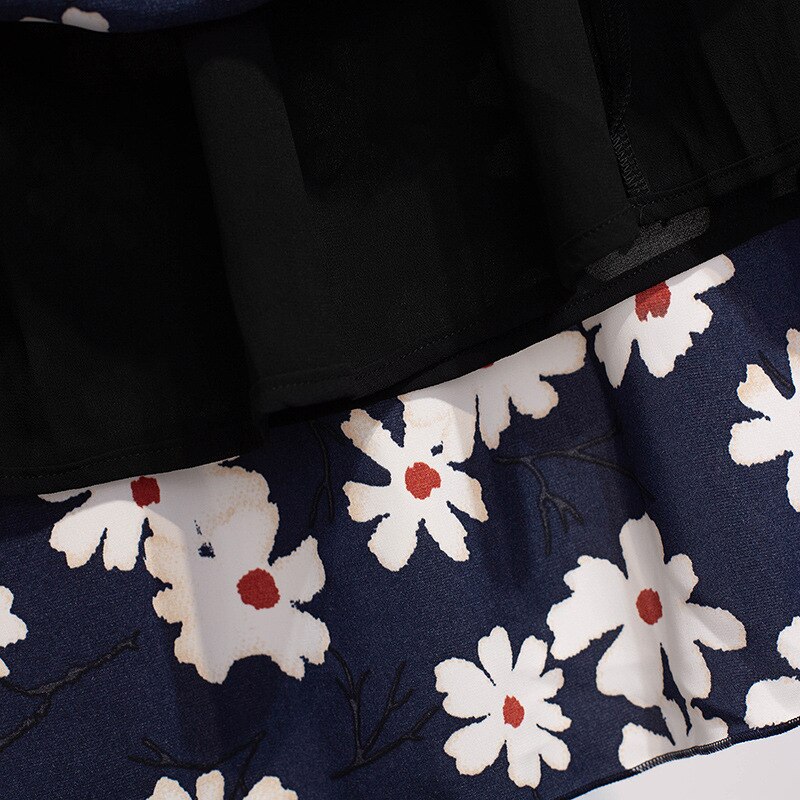 Falda de chifón para mujer, talla grande, 8XL, 10XL, 12XL, 100KG, 150KG, holgada, talla grande, cintura elástica, Floral, falda acampanada