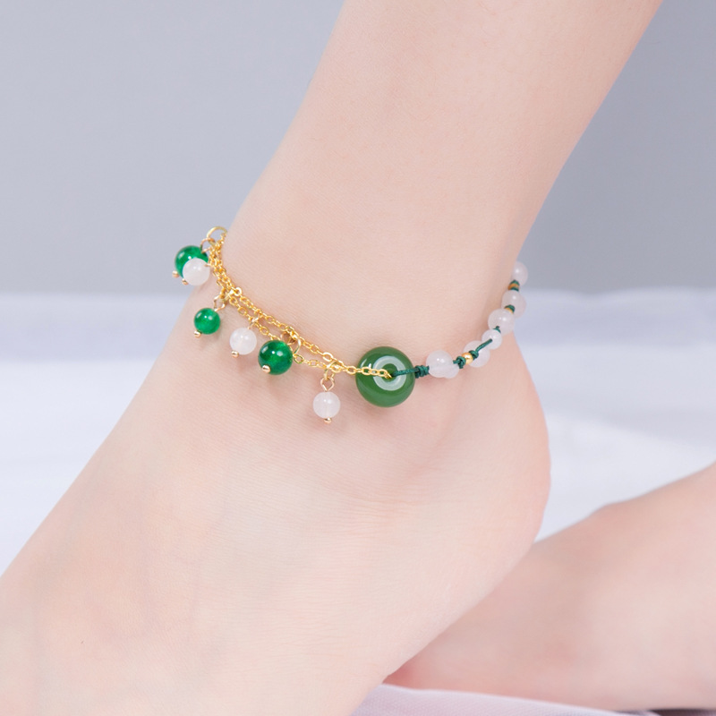 14 Entwürfe Ethnische Schmuck Handgemachte Geflochtene Jahrgang Ethnische Fußkettchen, Neue Thailand Meatl Kupfer Charme Fuß Ketten: E