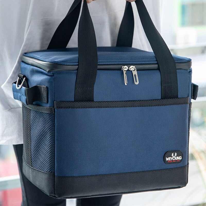 WEYOUNG Große Kapazität 35L Isoliert Thermischen Kühltasche Picknick Kühlschrank Tasche für Auto & Hause Mit, Blau