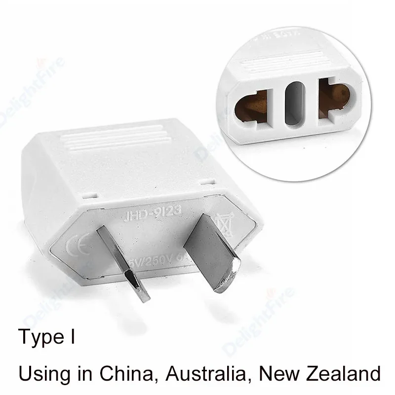 EU Plug Adapter AU American US To EU Euro Travel Adapter Type C Electric Plug Converter Power Sockets AC Outlet Power Converter: RED / EU Plug
