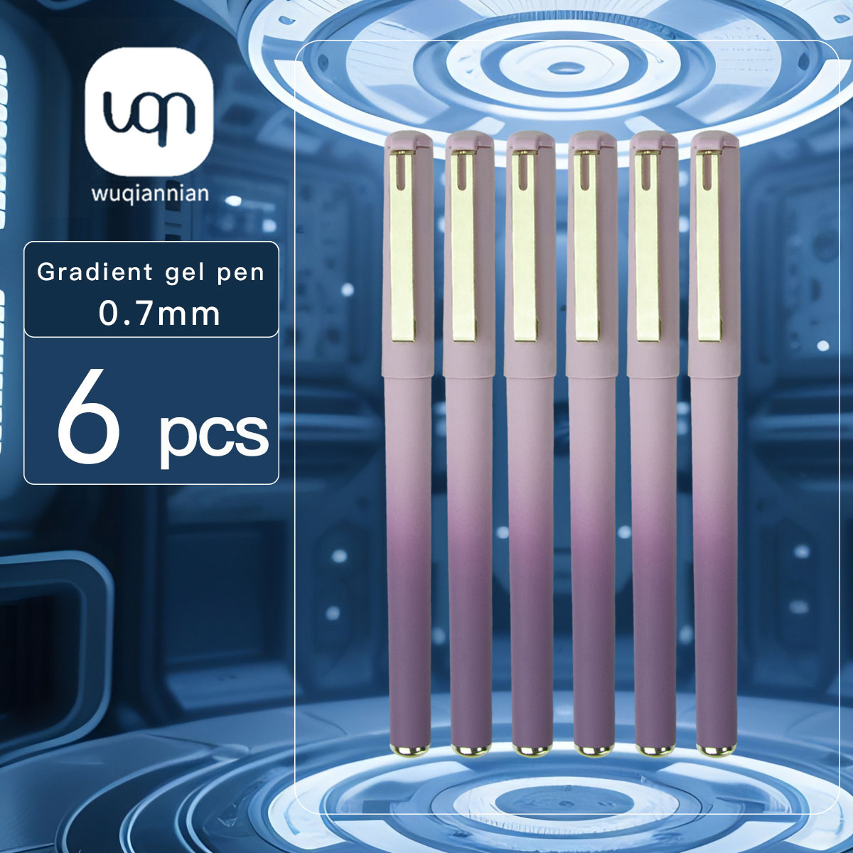 3/6pcs Purple Ink Gel Pens,, 0.7mm,for Writing, Large Capacity Refill, Office Supplies Back To Sochool: aqua green 