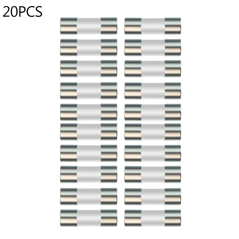 Ceramic Fuse For Multimeter Instrument 600mA 10A Ceramic British Plug Fuse: 20PCS