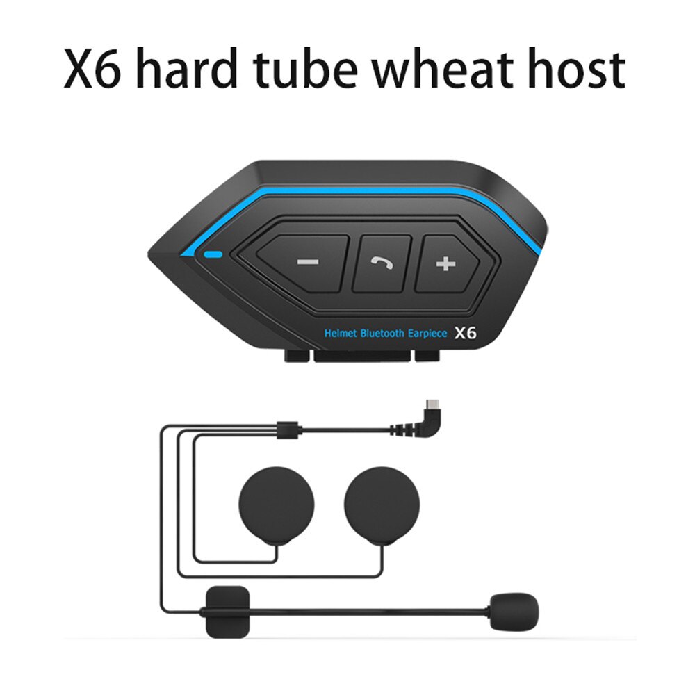 Oreillette Bluetooth X6 pour moto, câble Flexible, – Grandado