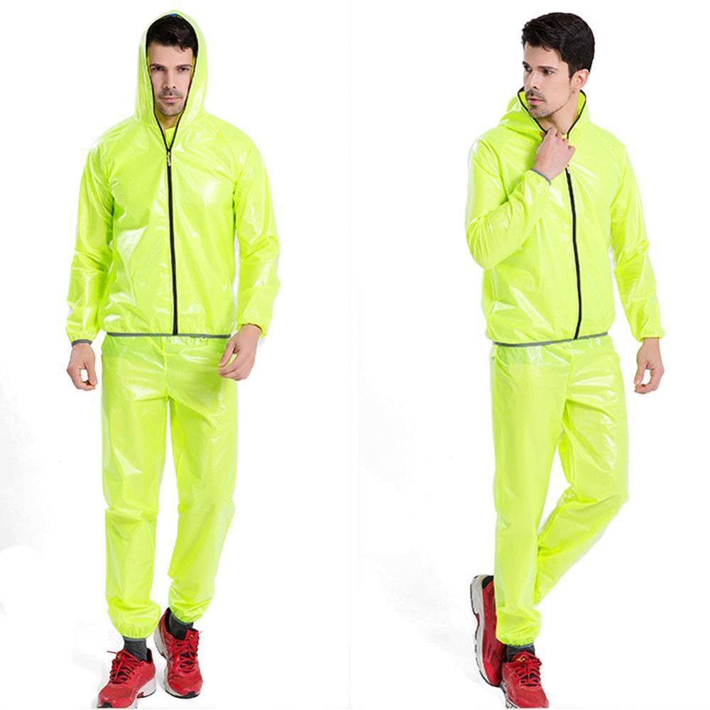 Tpu cykelkläder regnjacka unisex vattentät cykeljacka regntät mtb cykel vindkappa split poncho regnbyxa kostym