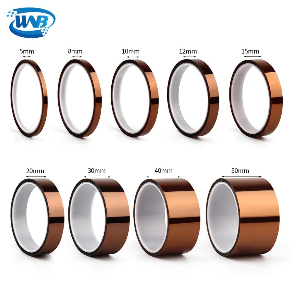WNB 25m Heat Resistant Polyimide Tape One-side Self-adhesive High Temperature Thermal Protection Insulation Anti Static Film