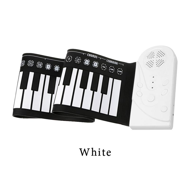 Profissional 49 teclas de mão enrolar piano usb midi teclado controlador mão eletrônico piano com alto-falante instrumento musical