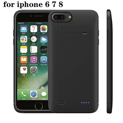 10000mah Power bank case For iPhone 6 6s 7 plus case Battery Charger Case For iPhone X XS XR 11 Pro Power Bank Charging Case: Black 6 6S 7 8