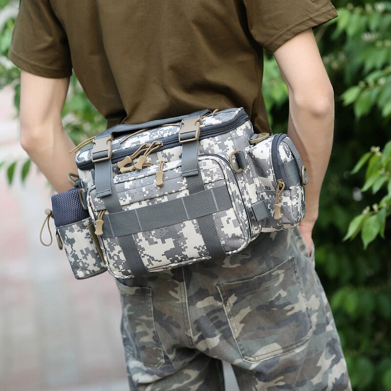 Multifunctional Waterproof Fishing Bag Single Shoulder Lure Backpack Reel Bag Straps Fish Tackle Bag