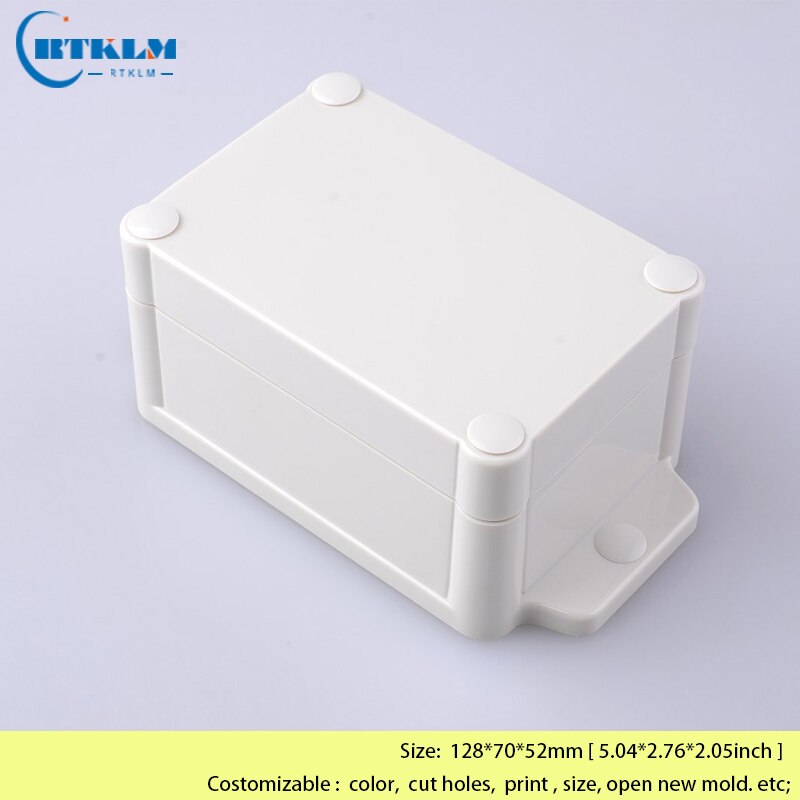 Waterproof junction box Wall mounting plastic electronics project box ABS plastic enclosure DIY outdoor box 128*70*52mm