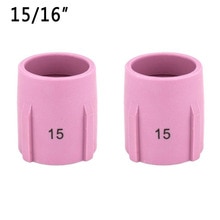 2pcs/5pcs 9-26 Air Gas Lens Welding TIG Torch Alumina Nozzle Cup Consumable Tools Set Kit: 2pcs 15 15 16