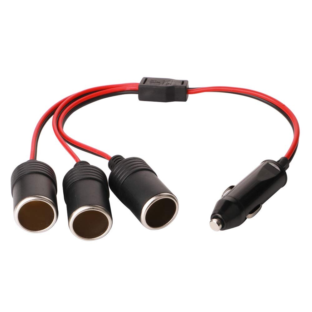 Bil cigarettænder forlænger 12 v 24 v strømoplader adapter 1 to 4 vejs vejfordeler hunstik stik stik adapter: 1 to 3