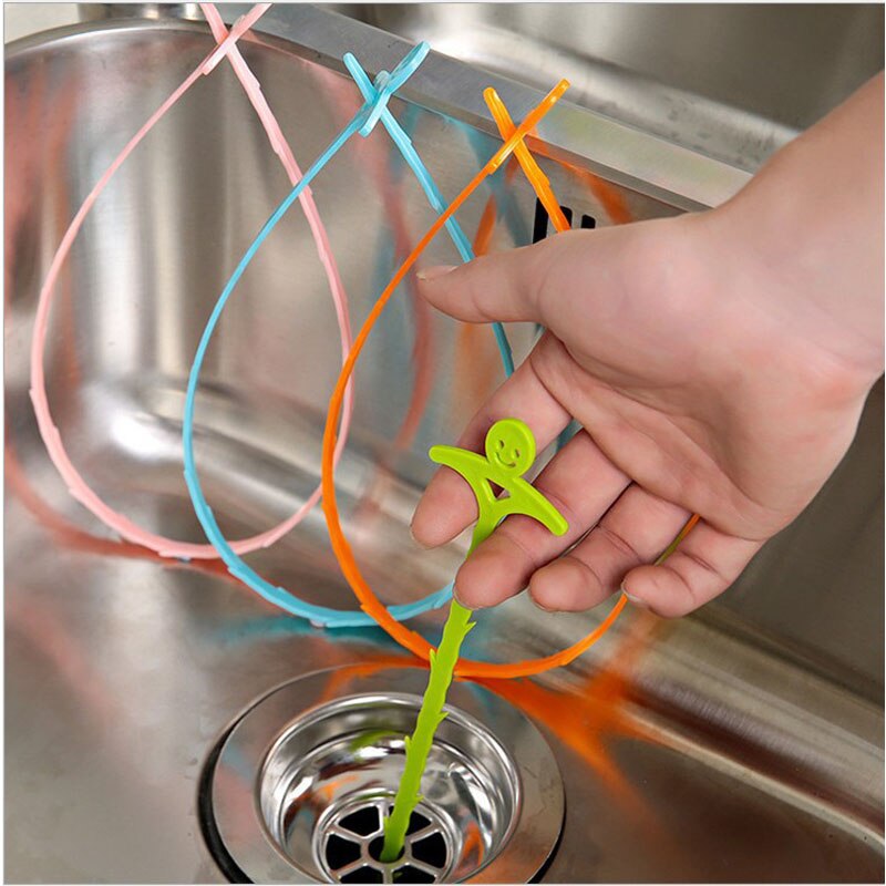 1pcs Kitchen Sink Cleaning Hook Sewer Dredging Spring Pipe Hair Dredging Tool Removal Sink Cleaning Tool Pipe Drain Cleaner