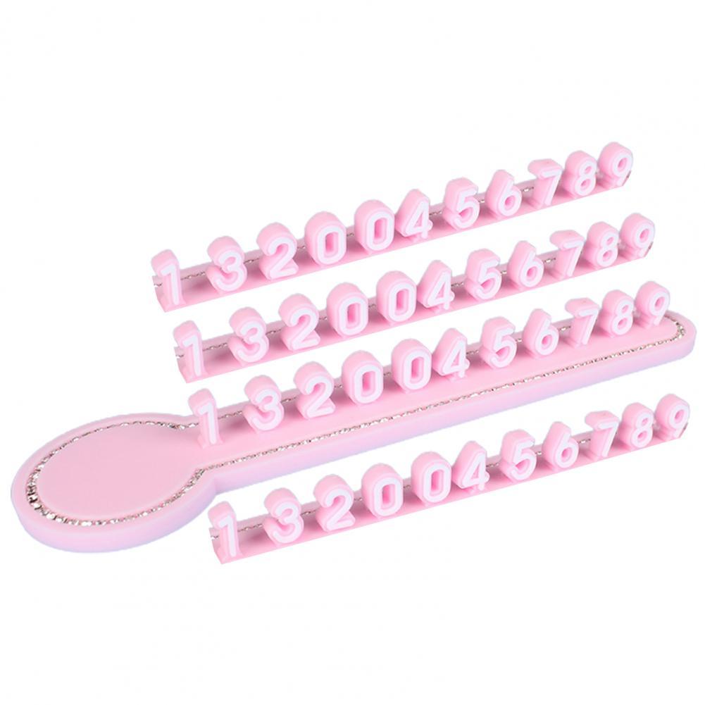 Auto Parkeerkaart Decoratie Telefoonnummer Tijdelijke Parkeerkaart Telefoon Nummer Tijdelijke Parkeerkaart Dashboard Accessoire: Roze