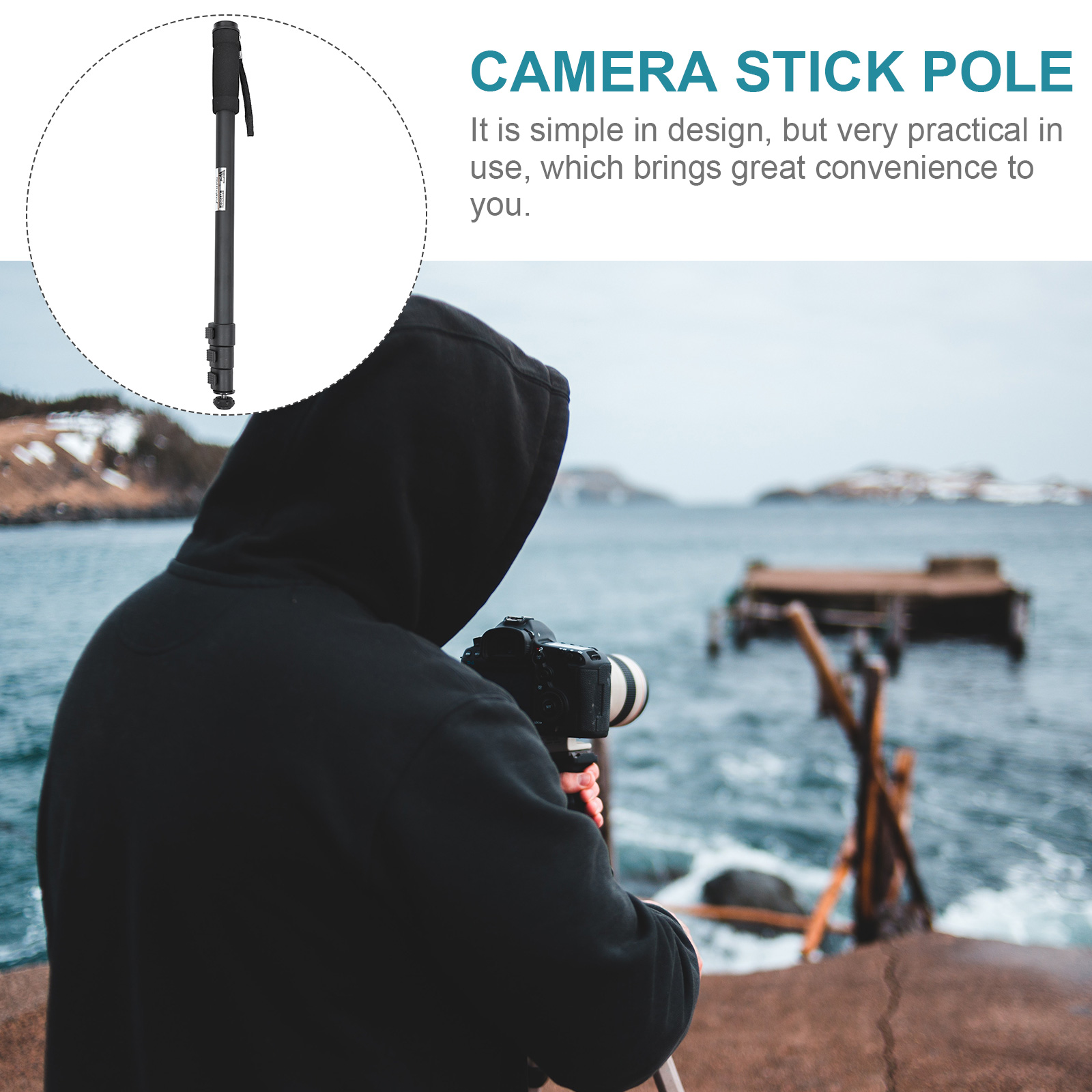 Monopod Voor Camera Aluminium Camera Stick Pole Inklapbare Unipod Stand