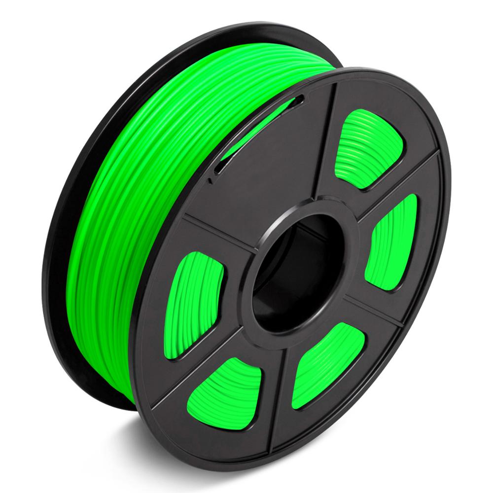 3D Filament Pla 1Kg 1.75Mm Voor Fdm 3D Printer Oranje 2.2 Lbs Tolerantie 0.02Mm Niet Giftig filamenten Geen Bubble Afdrukken Materiaal: Green