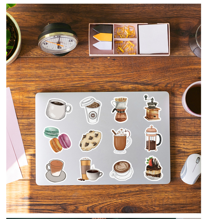 10/25/50pcs Coffee Drink Graffiti Stickers for DIY Scrapbook Suitcase Water Bottle Phone Laptop Guitar Car Skateboard