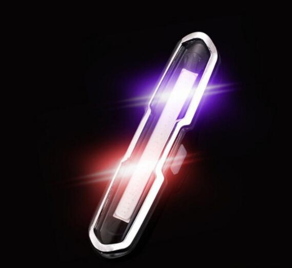 Fietslicht Fiets Fietsen Waterdichte Lithium Batterij Led Fiets Achterlicht Fietshelm Light Lamp Mount Fiets Accessoires: Red Blue