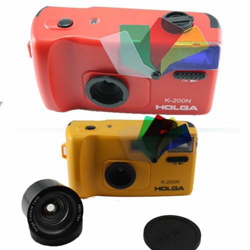Holga K200N K200 N 35mm 135mm objectif Fisheye couleur Flash lomographie Film caméra