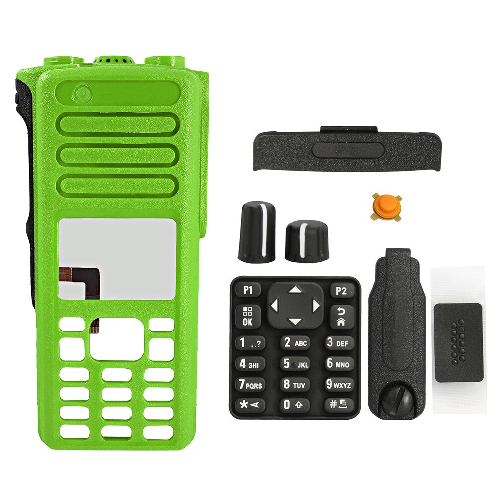 Kleurrijke Walkie Vervanging Front Behuizing Case Kit Voor Motorola Xir P8668 P8660 DGP8550 DP4800 DP4801 XPR7550 XPR7580 2Way Radio: Green