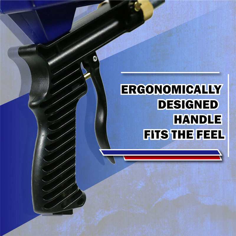 150PSI Portable Gravitys Sandblasting Guns Pneumatic Small Sand Blasting Machine Adjustable 600cc Pneumatic Sandblasting