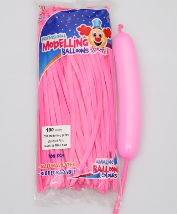 Globos mágicos de látex 260 con forma de Animal, 50 unidades, para de cumpleaños, payaso, Baby Shower, decoración de boda, suministro de globos de látex: pink