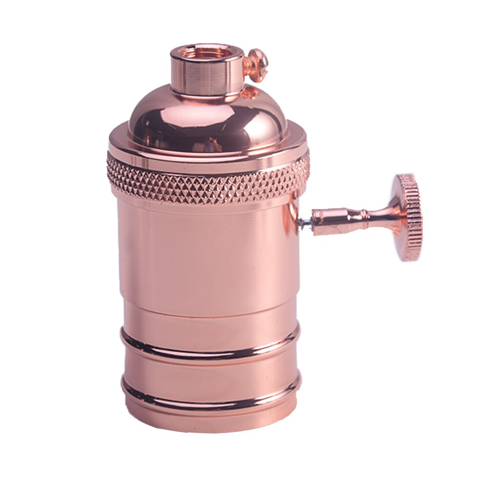 Koper Retro Antieke Lamp Houder E26/E27 Licht Socket Lamp Messing: Rose Gold