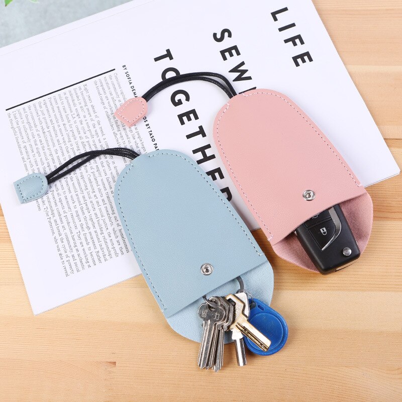 Leer Autosleutel Tas Cartoon Huishoudelijke Sleutel Tas Leuke Pull Key Case Auto Key Case Cover Key Organizer