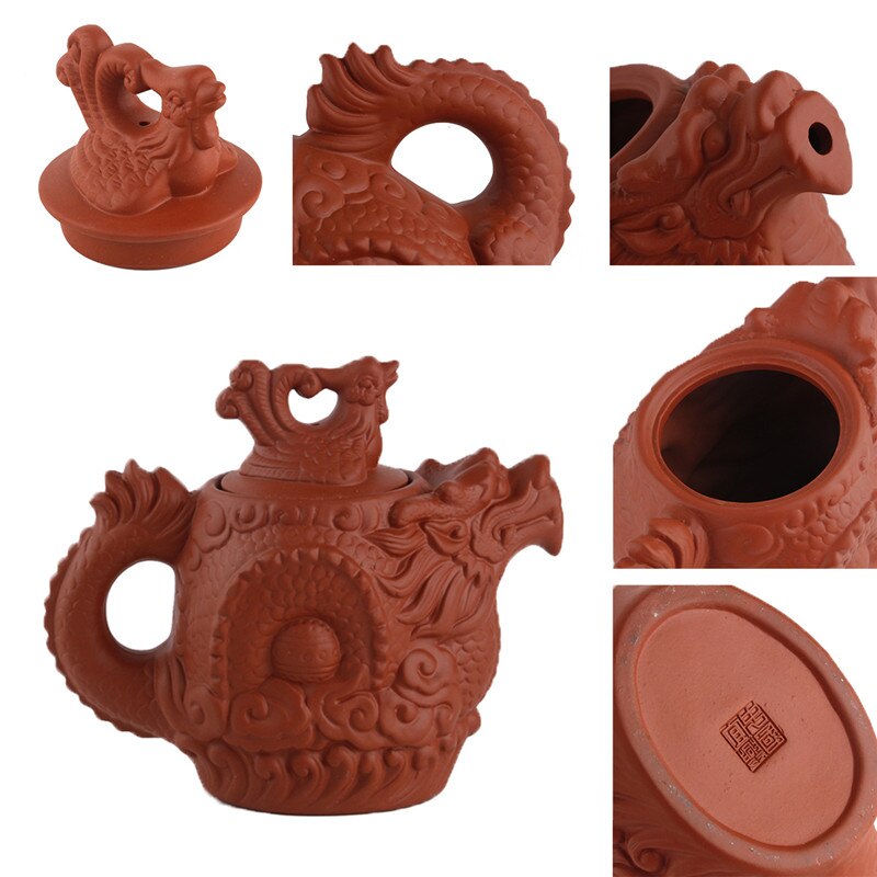 mini chinese purple clay teapot for make tea pot set water kettle smart ornamental teapots purple sand dragon tea pots teaware