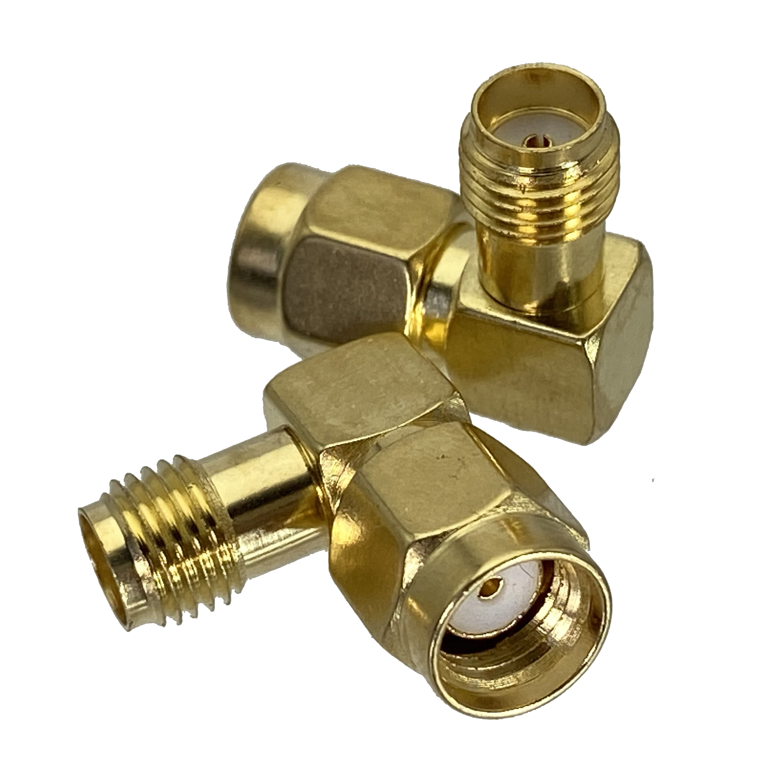 Adaptador SMA/RP-SMA a SMA/RPSMA enchufe macho y conector hembra conector Coaxial RF recto y de ángulo recto 1 Uds: Gris