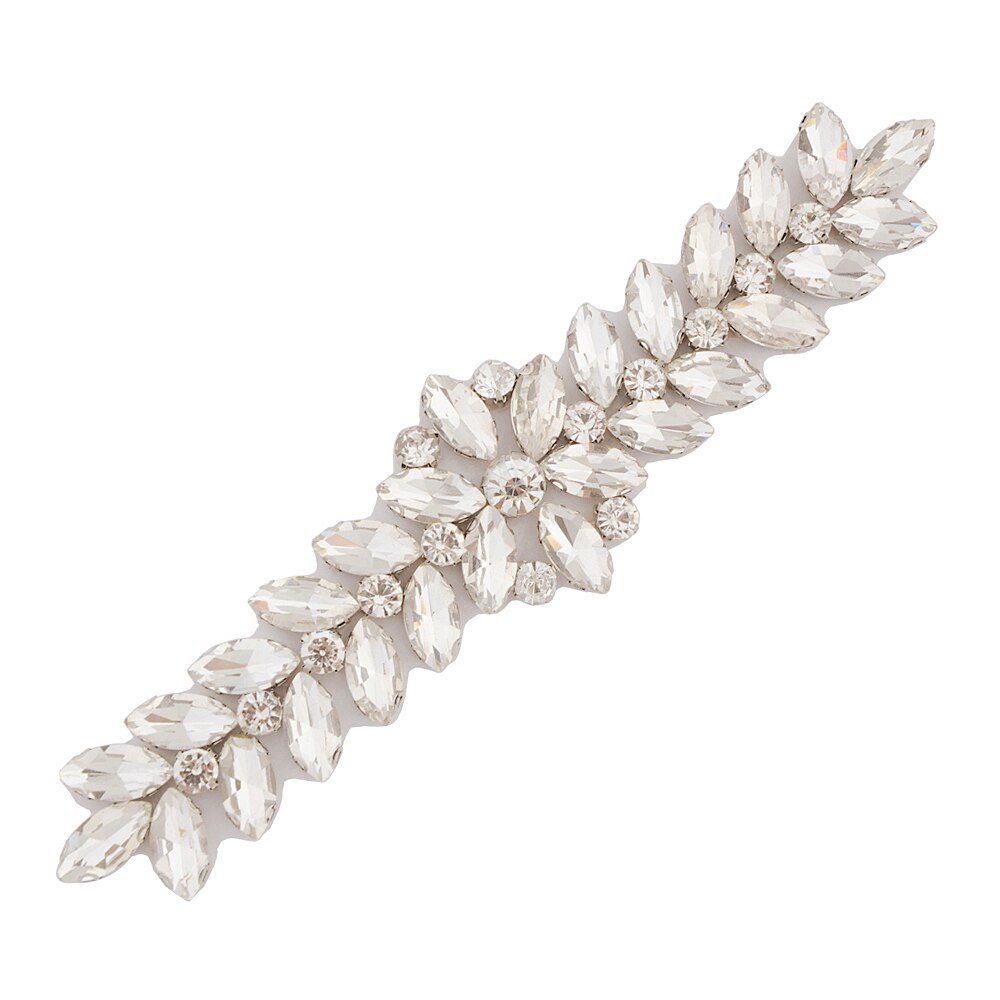 ZMS69 Luxe Bruiloft Riemen Bruids Kralen Riem Strass Sash Trouwjurk Bruid Accessoires Zilveren Diamant Bruidsmeisje Riemen: applique