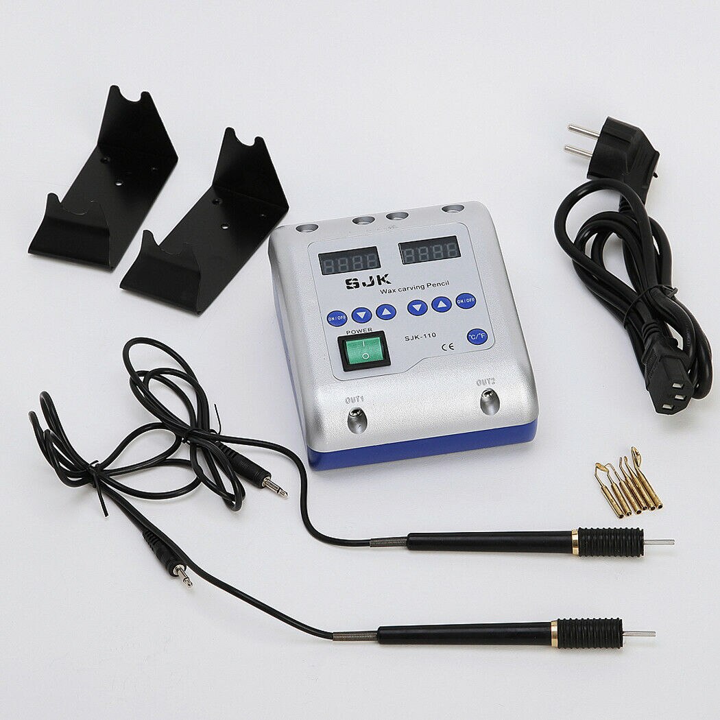 Sjk Dental Lab Elektrische Wax Mes Waxer Carving Potlood Carver Met 6 Tips + 2 Pennen Potloden