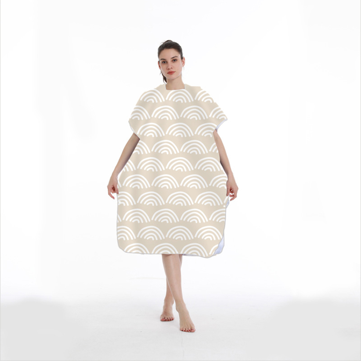 Badetuch mit Kapuze für Erwachsene, Mikrofaser-Poncho, Strand, schnell trocknender Bademantel, Umhang, Strand-Bademantel