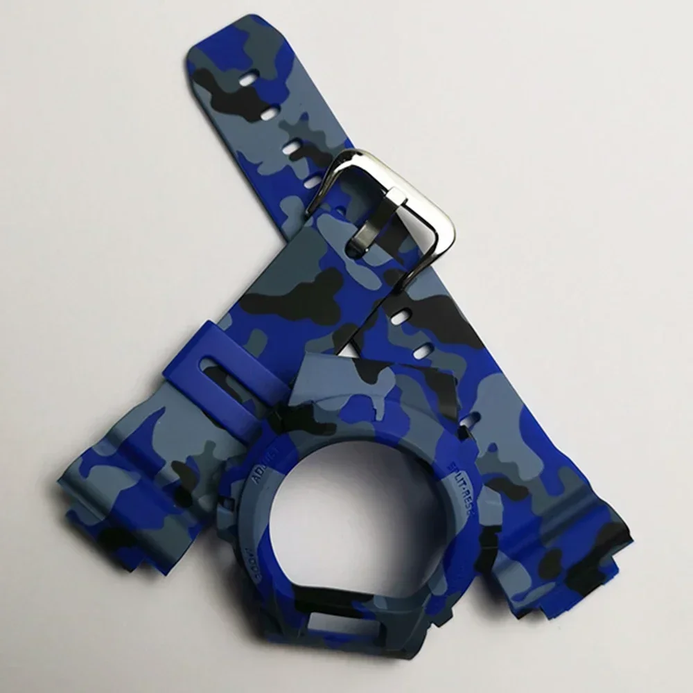 Funda de silicona para Casioak, correa de repuesto de resina para GW-6900A, G-6900B, GLX-6900GB, DW6900, accesorios de bricolaje: Púrpura verde