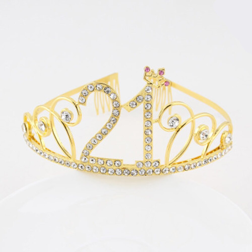 16 18 21th Verjaardag Prinses Tiara Kroon Hoofdband Bruids Haar Band Haar Accessoires Hoofdtooi Bruiloft Voor Vrouwen Anniversary 30