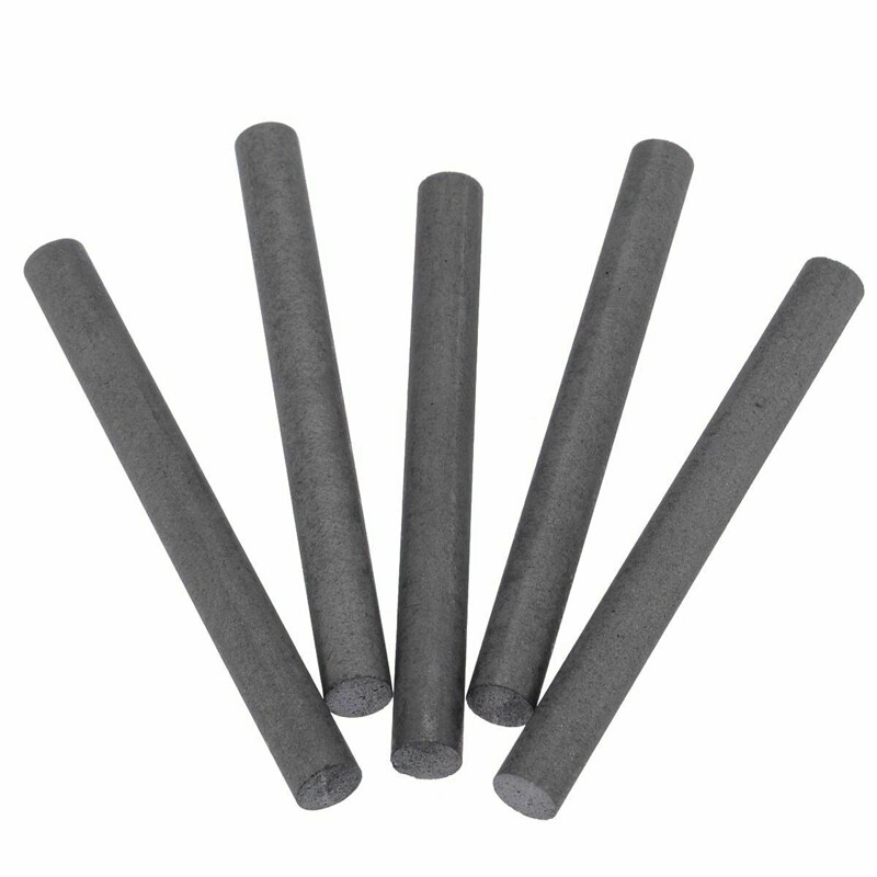 CHAOUYYZ Grafietstaaf 5 Stks 99,9% Elektrodecilinderstaaf Koolstof Grafiet Staaf Lengte 200 Mm, Diameter 3 Mm-10 Mm/Diameter 10Mm