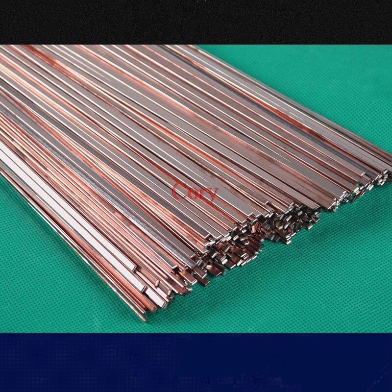 10 sztuk elektroda fosforowo-miedziana elektroda płaska elektroda miedziana BCu93P robić klimatyzacji lodówka 1.0mm TH 3.0mm szerokość