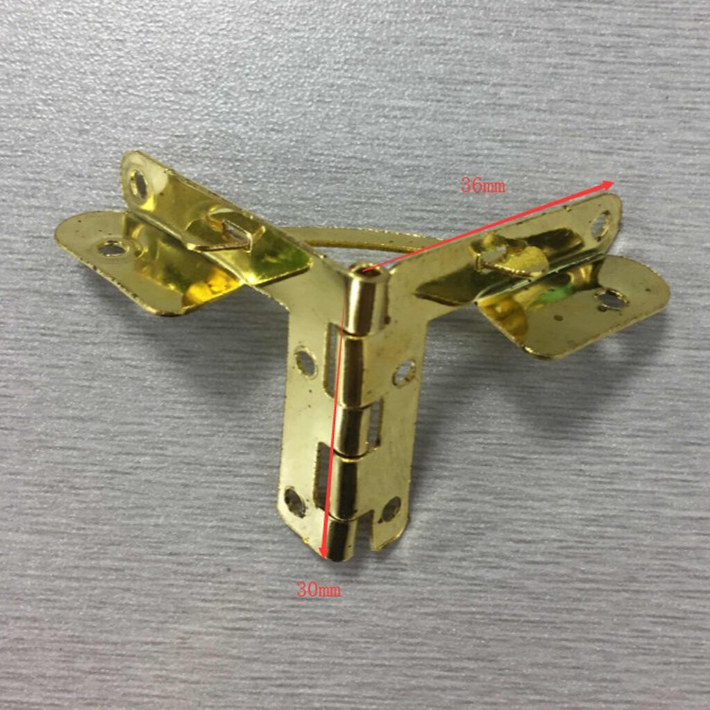 20pcs 90 Degree Angle Support Spring Hinges Door Hinge for Small Jewelry Wine Case Cabinet Watch Box Wooden Lid