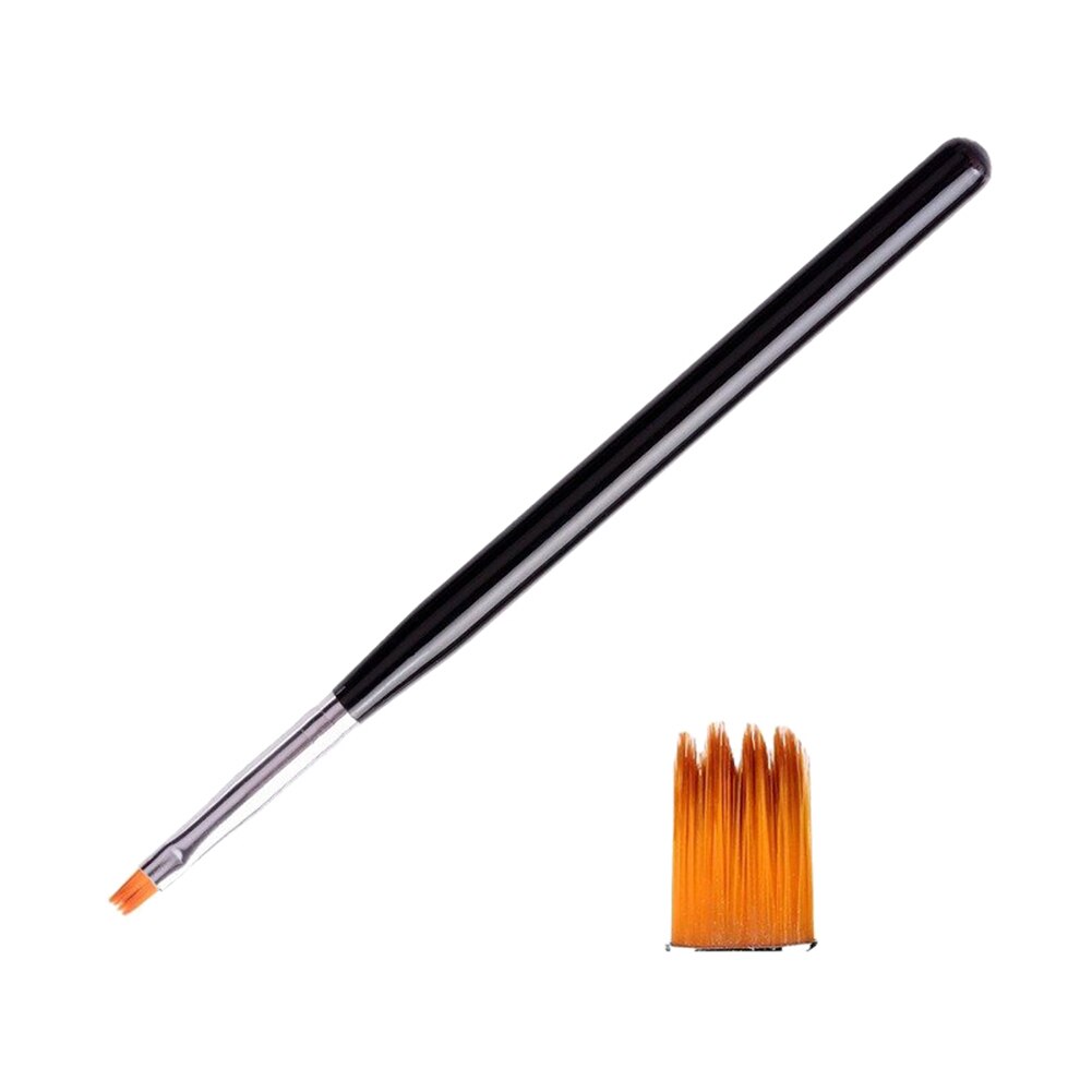 Lápiz de pétalos para uñas, herramientas de manicura de pluma, pincel pintado para decoración de uñas, apto para todas las pieles, 6 formas a elegir, 1 unidad: Caqui oscuro