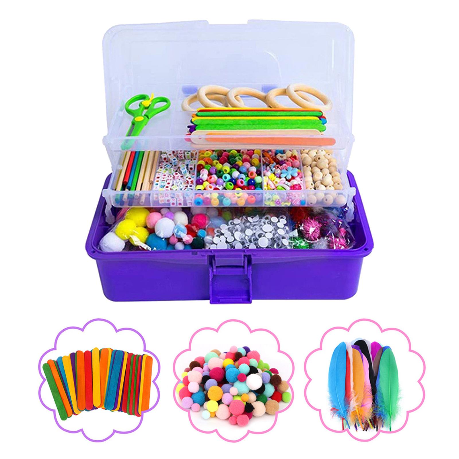 Kids Arts &amp; Craft Supplies Arts Crafts Kit for Age 4 5 6 7 8 9 Kids Children