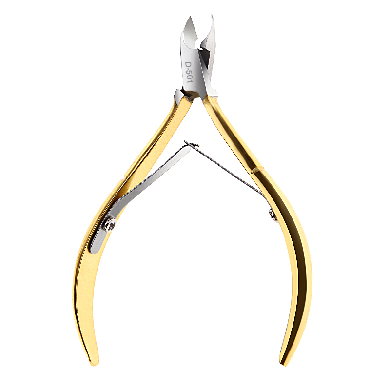 Monja Nail Art Stainless Steel Twill Handle Cuticle Nipper Cutter Dead Skin Remove Claening Nipper Scissor Plier Manicure Tool