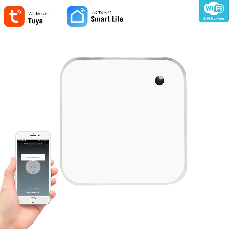 Tuya Smart Wifi Licht Sensor Helderheid Detector Sensor Smart Leven Aangedreven Door Batterij Licht Sensor Smart Home