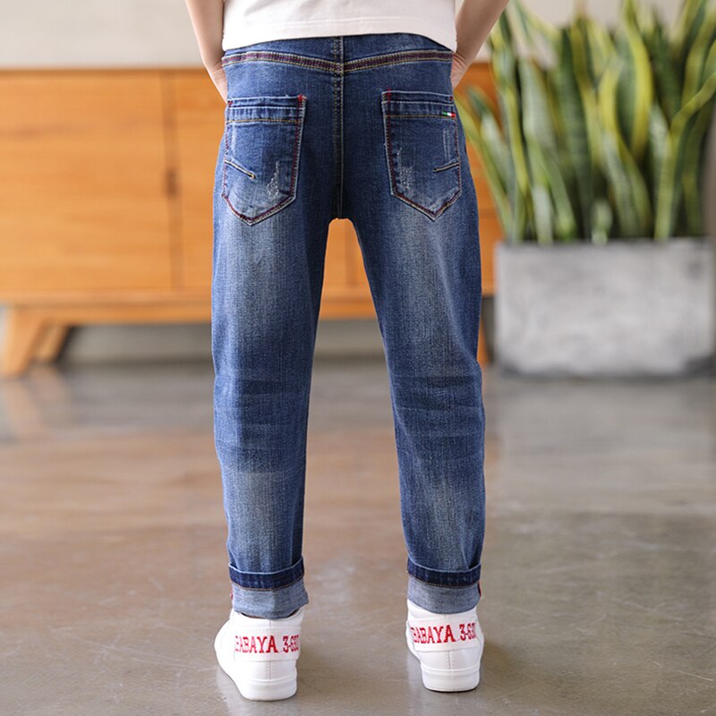IENENS Bambini Dei Ragazzi Dei Jeans Classici Pantaloni Denim Abbigliamento Per Bambini del Ragazzo di Modo casual Bowboy Pantaloni Lunghi 5-13Y