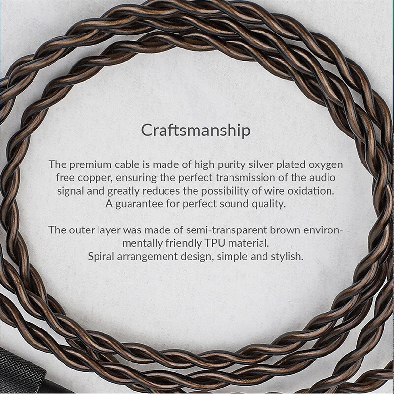 Hidizs-tasapainotettu kaapeli  bl2.5- rc  bl4.4- rc-tasapainotettu kaapeli  se3.5- rc musta yksipäinen kaapeli, 2- napainen 0.78mm tehty  ms1 ms4: lle