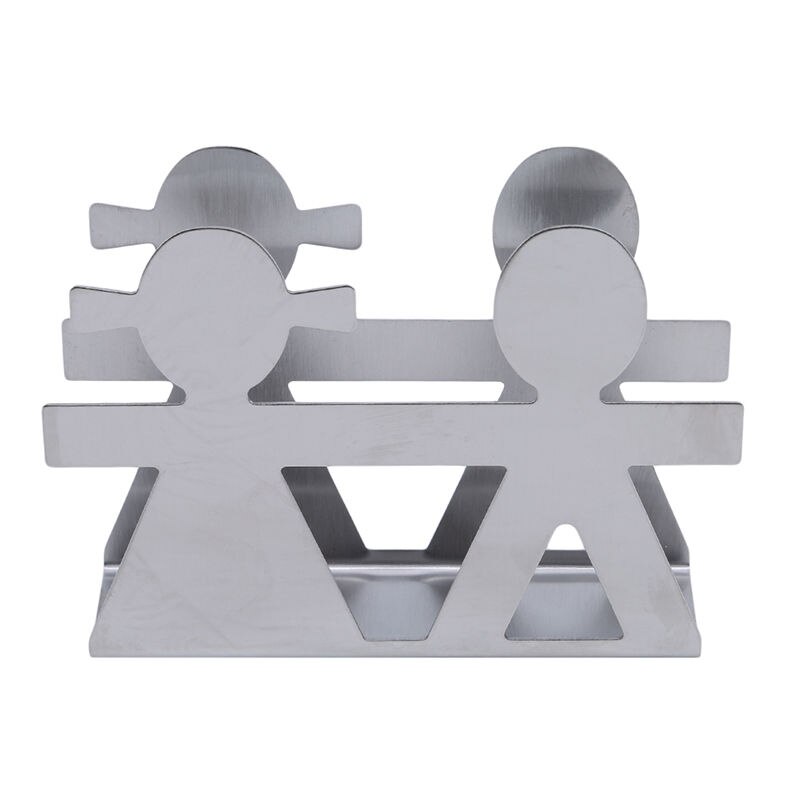 Clip Vertical para servilletas, de acero inoxidable, estante para servilletas, porta pañuelos, cubiertos, Floral, hueco, decoración de mesa, caja de pañuelos: 03