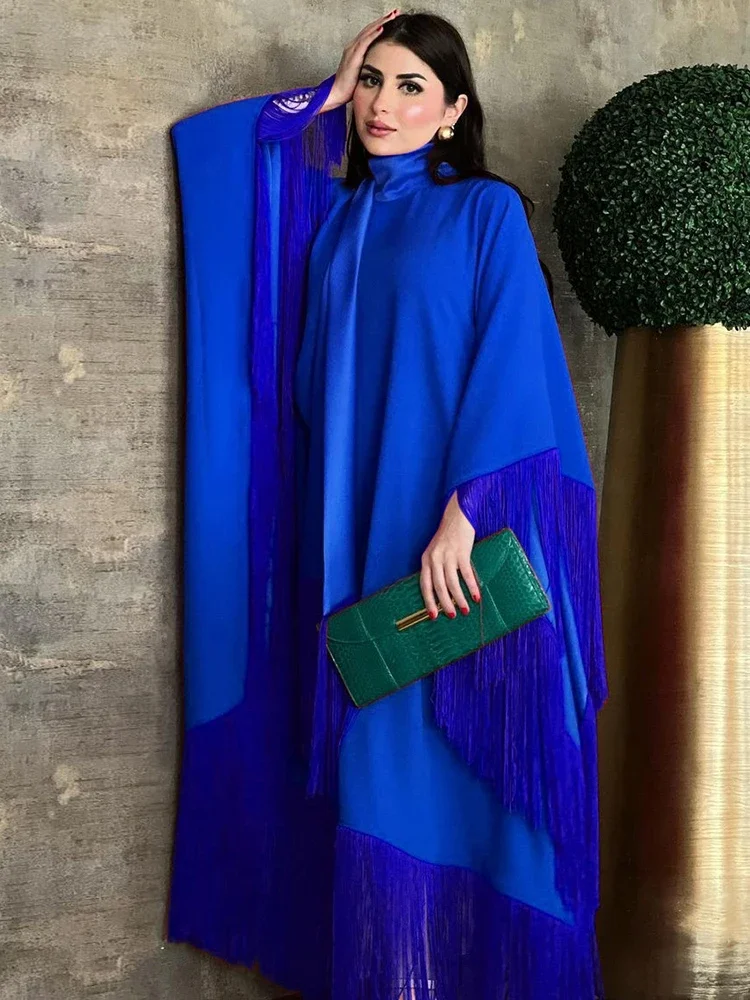 Caftán Eid para mujer musulmana, Vestido largo de noche, Ramadán, Dubai, Abaya, Turquía, Islam, 2023
