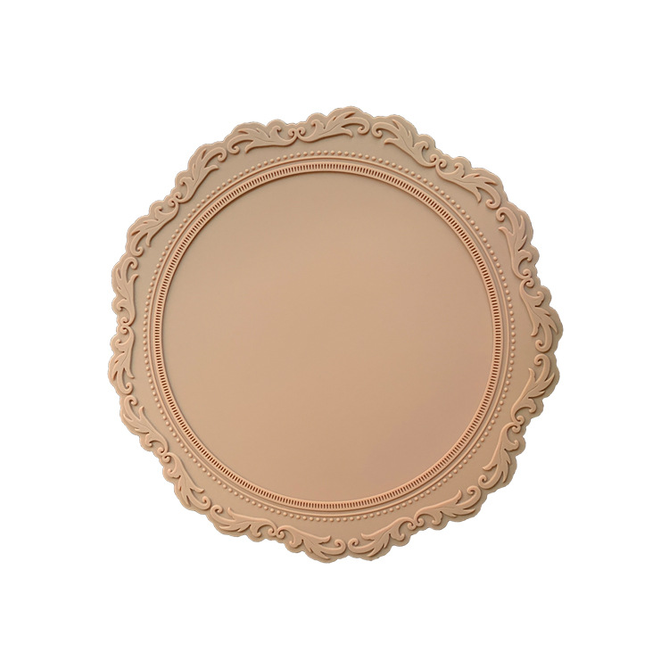 Almohadilla aislante resistente a altas temperaturas, tapete de silicona resistente al calor para mesa de comedor, tapete grueso para el hogar, tapete para tazas, cuenco y plato: Naranja
