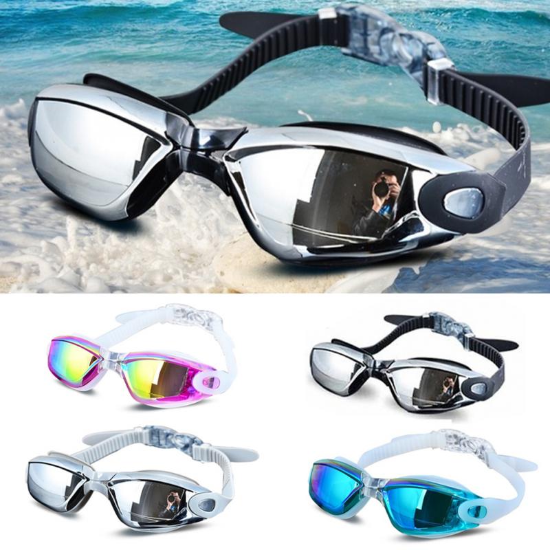Badedragt briller anti-uv anti-dug svømning dykning justerbare svømmebriller dame mænd svømmebrille