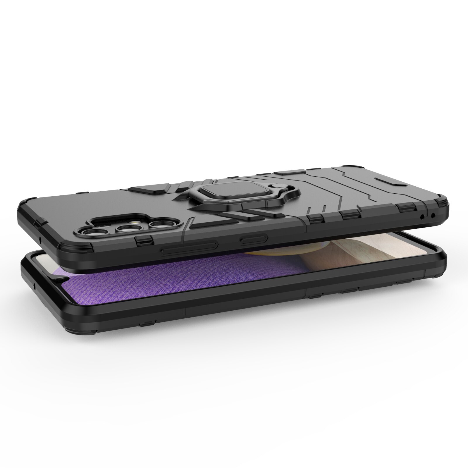 Soporte de Metal a prueba de golpes para Galaxy A32, 5G, armadura de anillo para Samsung Galaxy A32 4G SM-A325F Couqe